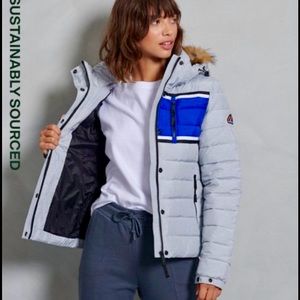 SUPERDRY Classic Faux Fur Fuji Jacket S NWT
